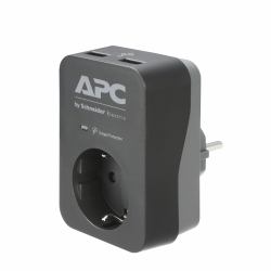 APC PME1WU2B-GR προστατευτικό μεταβολής τάσης Μαύρος [Μαύρο], Γκρι 1 Έξοδος [οι] εναλλασσόμενου ρεύματος 230 V (Essential Sur...