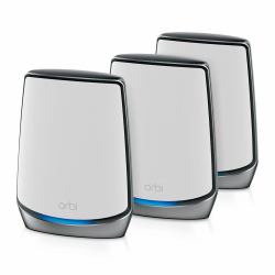 NETGEAR Orbi RBK853 AX6000 WiFi 6 Mesh System Τρεις μπάντες [2,4 GHz / 5 GHz / 5 GHz] Wi-Fi 6 [802.11ax] Γκρι 4 Εσωτερικός (Netgear)