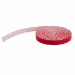 StarTech.com 100ft Hook and Loop Roll - Cut-to-Size Reusable Cable Ties - Bulk Industrial Wire Fastener Tape /Adjustable Fabric Wraps Red / Resuable Self Gripping Cable Management Straps (100FT. HO...