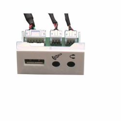 Garbot FA-2420-USB-MIC-PHJ-F/F-PH-20 ρευματοδότης Λευκός [Άσπρος] (F22 USB2.0+2x Mini Jack - Module. 20cm. White - Warranty: 12M)