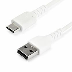 StarTech.com RUSB2AC1MW καλώδιο USB USB 2.0 1 m USB A USB C 0,48 Gbit/s Λευκός [Άσπρος] (1M USB A TO USB C CHARGE CABLE - RUGGED USB TYPE C CHARGING CORD)