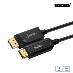 Microconnect DP-HDMI-2000V1.4OP προσαρμογέας καλωδίου βίντεο 20 m DisplayPort HDMI Τύπος A [Standard] Μαύρος [Μαύρο] (Premium Optic DP - HDMI Cable - 20m c...
