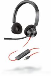 Poly 3320 Ακουστικά Καλωδιωμένος [Ενσύρματος] Head-band Κλήσεις/Μουσική USB Type-C Μαύρος [Μαύρο] (Blackwire 3320, BW3320 USB-C - Warranty: 12M)