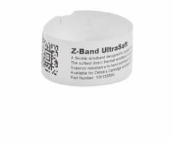 Zebra 10015358-RK βραχιολάκι Κόκκινο, Λευκός [Άσπρος] Γάζα νοσοκομείου (Z-BAND ULTRASOFT 25.4X152.4MM - COAT PERM ADH 300/ROLL 6/BOX)