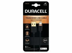 Duracell USB7022A καλώδιο Lightning Μαύρος [Μαύρο] (Duracell 2M USB-A to Lightning Braided)