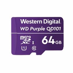 Western Digital WD Purple SC QD101 64 GB MicroSDXC Κατηγορία 10 (WD Purple SC QD101 memory - card 64 GB MicroSDXC Class 10 - WD Purple SC QD101, 64 GB, MicroSDXC, Class 10, Class 1 [U1], P...
