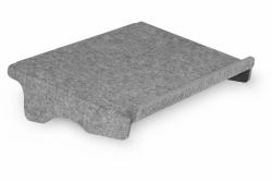 BakkerElkhuizen Q-doc 100 Circular θήκη εγγράφων Τσόχα PET Γκρι (Q-Doc 100 Circular Document - Holder Pet Felt Grey - Warranty: 12M)