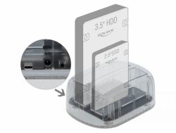 DeLOCK 64090 docking station δίσκων αποθήκευσης USB 3.2 Gen 1 [3.1 Gen 1] Type-C Διαφανής (Delock USB Type-C Docking Station for)