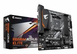 GIGABYTE B550M AORUS ELITE Motherboard - AMD Ryzen 5000 CPUs, 5+3 Phases VRM, up to 4733MHz DDR4, 1xPCIe 4.0 + 1xPCIe 3.0 M.2, 1GbE LAN, USB 3.2 Gen 1 (AORUS AM4 B550M AORUS ELITE M-ATX)