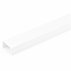 StarTech.com Solid Cable Management Raceway with Adhesive Tape & Cover, 1-1/8"[32mm]W x 3/4"[20mm]H - 6ft[1.8m] length, PVC Network/Power Cord Hider Kit - Wall Wire Duct System, UL Listed (SINGLE P...