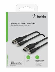 Belkin CAA001BT1MBK2PK καλώδιο Lightning 1 m Μαύρος [Μαύρο] (BOOST CHARGE USB-A TO LIGHTNING - CABLE PVC 1M [2 PK] BLACK)