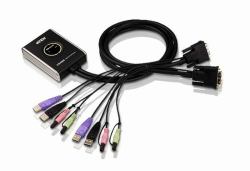 ATEN CS682-AT εναλλαγέας [switches] KVM Μαύρος [Μαύρο] (ATEN CS682 - KVM / audio / USB switch - 2 x KVM / audio / USB - 1 local user - desktop)