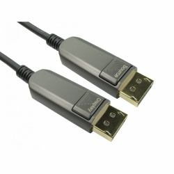 Cables Direct AOCDP-005 καλώδιο DisplayPort 5 m Μαύρος [Μαύρο], Γκρι (CDL 5m DisplayPort 1.4 AOC Cable)