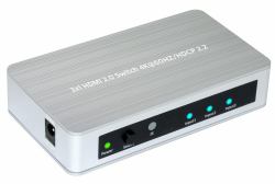 Microconnect MC-HMSW301B διακόπτης βίντεο HDMI (HDMI 2.0 Switch 3 to 1 way - Supporting 4K 60Hz / HDCP2.2. - Aluminium/Plastic Switch - Warranty: 36M)