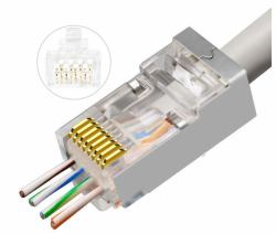 Microconnect KON512-50EZ ενωτικό καλωδίων RJ45 Άργυρος (Modular EZ Plug RJ45 CAT6a - 50pcs. FTP Shielded 50pcs in - one bag Insert wires right through the connector - Warranty...