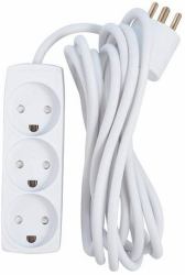 Microconnect GRU033WDK power extension 3 m 3 AC outlet[s] Indoor White (3-way Danish Power Strip 3m - Without ON/OFF Switch, with - child protection - Warranty: 300M)