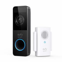 Eufy Video Doorbell 1080p Μαύρος [Μαύρο], Λευκός [Άσπρος] (Security, Wi-Fi Video - Doorbell Kit, White, - 1080P-Grade Resolution, 120-Day Battery, No Monthly Fees, Human Dete...