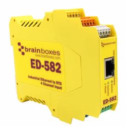 Brainboxes Ethernet to 4 Channel RTD Input (BB Ethernet to 4 Channel RTD ED-582)