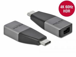 DeLOCK 64121 κάρτα γραφικών USB 4096 x 2160 εικονοστοιχεία Γκρι (Delock - videoadapter - USB-C til Mini)