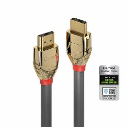 Lindy 3m Ultra High Speed HDMI Cable, Gold Line (3m Ultra High Speed HDMI - Cable, Gold Line - Warranty: 300M)