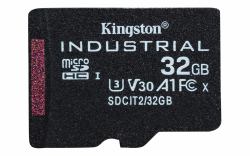 Kingston Technology 32GB microSDHC Industrial C10 A1 pSLC Card Single Pack w/o Adapter (32GB MICROSDHC INDUSTRIAL C10 - A1 PSLC CARD SINGLEPACK W/O ADPT)