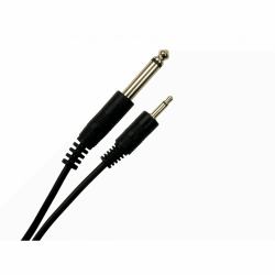 Cables Direct 2M6M3-001 καλώδιο ήχου 1 m 3.5mm 6.35mm Μαύρος [Μαύρο] (CDL 1mtr 6.35mm to 3.5mm mono)