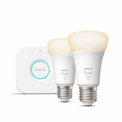 Philips Hue 929002469201 έξυπνος φωτισμός Κιτ έξυπνου φωτισμού Bluetooth/Zigbee 10 W (Hue White Starter Kit: 2 E27 - Smart Bulbs [1100] - Warranty: 12M)