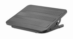 Manhattan 462198 υποπόδιο Μαύρος [Μαύρο] (Foot Rest, Under-Desk Comfort - And Productivity Enhancer, - Tilts 300 X 380Mm, Rubberised Surface, Black, Lifetime Warranty - Warranty:...