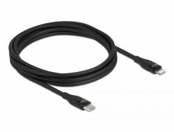 DeLOCK Data and charging cable USB Type-C to Lightning for iPhone, iPad and iPod black 2 m MFi (Delock Lightning-kabel - 2 m)