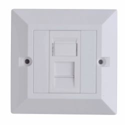 Lanview LVN126188UK κουτί εξόδου Λευκός [Άσπρος] (CAT6 Faceplate Single Gang UK - Type 86*86mm CAT6 Faceplate - Single Gang UK Type 86*86mm - Warranty: 60M)