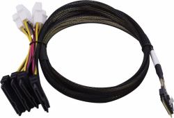 Microchip Technology 2305300-R καλώδιο Serial Attached SCSI [SAS] 0,8 m Μαύρος [Μαύρο], Πολύχρωμο (Adaptec Kabel 1x SFF8654 x8 -> SFF8639 4xU.3 intern 0.8m SlimSAS - 4SFF...