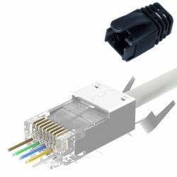 Lanview LVN125311 ενωτικό καλωδίων (RJ45 STP plug Cat6A/Cat7 for - AWG22-24 Easy-Connect 25 sets - per. box - Warranty: 300M)