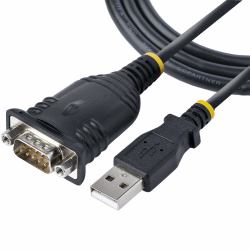StarTech.com 1P3FP-USB-SERIAL μετατροπέας καλωδίου DB-9 USB Type-A Μαύρος [Μαύρο] (3FT USB TO SERIAL CABLE - - WIN/MAC - PROLIFIC IC)