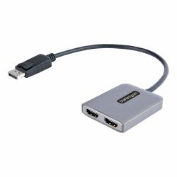 StarTech.com MST14DP122HD προσαρμογέας καλωδίου βίντεο 0,3 m DisplayPort 2 x HDMI Μαύρος [Μαύρο], Γκρι (Startech DP to Dual HDMI MST HUB, Dual HDMI 4K 60Hz,...