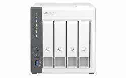QNAP TS-433 NAS Tower ARM Cortex-A55 4 GB 0 TB QNAP QTS Λευκός [Άσπρος] (4-bay ARM 4C 2.0GHz 4x SATA 6Gb/s 3.5/2.5 4GB RAM on-board 1x GbE 1x 2.5GbE 1x USB3.2 Gen1 and 2x USB2.0)