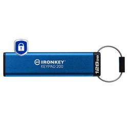 Kingston Technology IronKey Keypad 200 μονάδα USB flash 128 GB USB Τύπου-A 3.2 Gen 1 [3.1 Gen 1] Μπλε (128GB IRONKEY KEYPAD200 AES-256 - ENCRYP FIPS 140-3 LVL 3[PENDING])