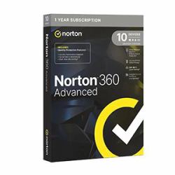 Norton 360 Advanced Ασφάλεια προστασίας από ιούς Εμπορικός 1 άδεια[ες] 1 έτος[η] (Norton 360 Advanced, Antivirus Software for 10 Devices, 1-year Subscr...