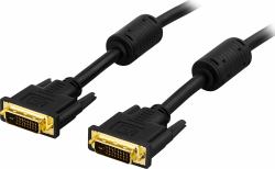 Deltaco DVI-600 καλώδιο DVI 1 m DVI-D Μαύρος [Μαύρο] (Deltaco DVI monitorkabel Dual Link DVI)