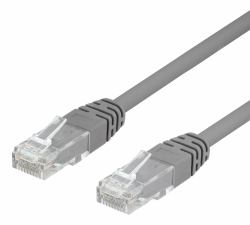 Deltaco TP-60 καλώδιο δικτύωσης Γκρι 0,5 m Cat6 U/UTP [UTP] (DELTACO patchkabel - 50 cm - grÃ¥)
