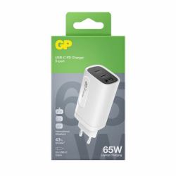 GP Batteries GaN PD φορτιστής μπαταριών AC (GP Wall Charger USB-C GaN PD 65W, 3-po)