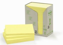 Post-It 655-1T αυτοκόλλητο χαρτί σημειώσεων Ορθογώνιο παραλληλόγραμμο Κίτρινο 100 φύλλα (Post-it Pack of 16 Recycled Notes 76x127 mm Ca...