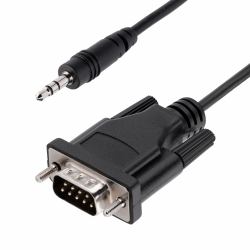 StarTech.com 9M351M-RS232-CABLE μετατροπέας καλωδίου DB-9 3.5mm Μαύρος [Μαύρο] (1M DB9 TO 3.5MM SERIAL CABLE - - RS232 MALE TO 3.5MM SERIAL CABLE)