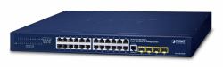 PLANET IPv4/IPv6, 24-Port Διαχειρίσιμος L2/L4 Gigabit Ethernet [10/100/1000] 1U Μπ...