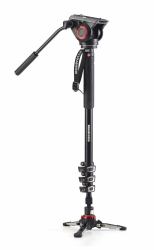 Manfrotto MVMXPRO500 μονόποδο κάμερας 1/4, 3/8" Αλουμίνιο [Αργύλιο] Μαύρος [Μαύρο] (XPRO Monopod+, 2100 g, 203 - cm, 5 kg - Warranty: 12M)
