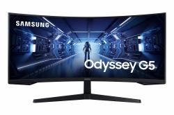 Samsung G55T επίπεδη οθόνη 86,4 cm [34"] 3440 x 1440 εικονοστοιχεία UltraWide Quad HD LED Μαύρος [Μαύρο] (Samsung Odyssey G5 C34G55TWWP - LED-Sk)