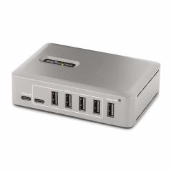 StarTech.com 10G8A2CS-USB-C-HUB κατανεμητής διεπαφών USB 3.2 Gen 2 [3.1 Gen 2] Type-C 10000 Mbit/s Γκρι (10-PORT USB-C HUB SELF-POWERED - DESKTOP/LAPTOP EXPANSION HUB)