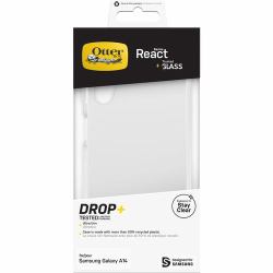 OtterBox React Series - Back cover for mobile phone - clear - with Trusted Glass screen protector...