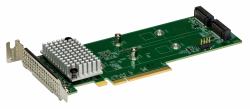 Supermicro AOC-SLG4-2H8M2 ελεγκτής RAID PCI Express x8 4.0 16 Gbit/s (2x Hybrid Gen 4 NVMe/SATA M.2 RAID 0/1 Carrier, Standard)