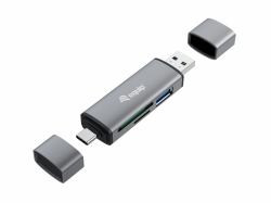 Equip 245460 συσκευή ανάγνωσης καρτών USB 3.2 Gen 1 [3.1 Gen 1] Type-A/Type-C Γκρι (EQUIP USB 3.0 HUB Kartenleser USB-C &)
