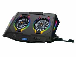 Conceptronic THYIA02B μαξιλάρι ψύξης φορητού υπολογιστή 43,2 cm [17"] Μαύρος [Μαύρο] (Thyia Ergo 2-Fan Gaming - Laptop Cooling Stand - Warranty: 12M)